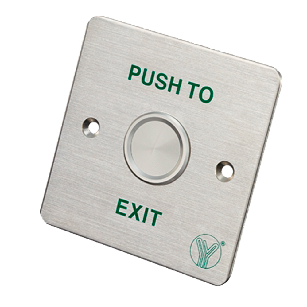 Door release button - Electric part type - NO / COM contact - Recessed or surface mounted with MBB-811C-M - Measurements 86x86x20 mm - Stainless steel finish