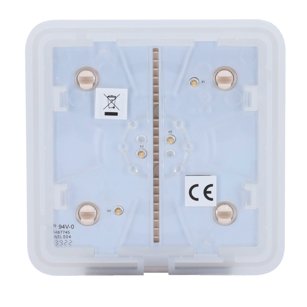 Ajax - LightSwitch SoloButton - Panel táctil con interruptor de luz - Compatible con AJ-LIGHTCORE-1G / -2W - Retroiluminación LED - Panel táctil sin contacto - Color marfil