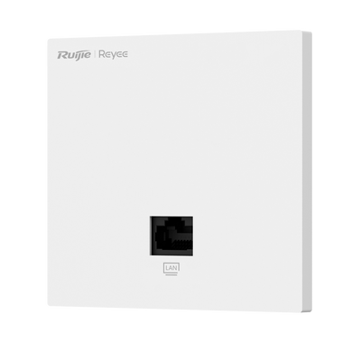 Reyee - AP de Pared Omnidireccional Wi-Fi 5 - Soporta 802.11 b/g/n/ac Wave 1 y 2 2.4GHz y 5GHz - Velocidad transmisión hasta 1267 Mbps - 2x Puertos RJ45 Gigabit - Instalación cajas mecanismo