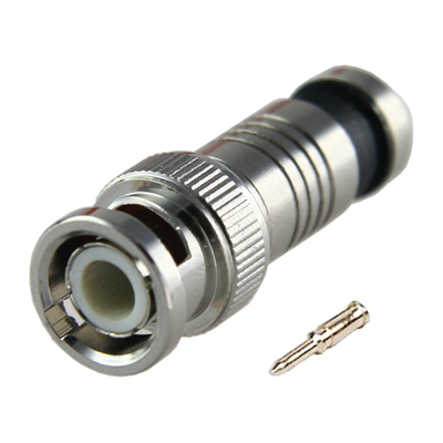 Connector - BNC rapid compression - Compatible with RG59 and CON115CRIM - 38 mm (Fo) - 10 mm (An) - 11 g