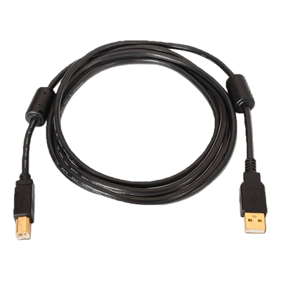 USB 2.0 cable - For printer - Type A/MB/M connectors - Longitude 5.0 m - High quality (28AWG+22AWG - Black color