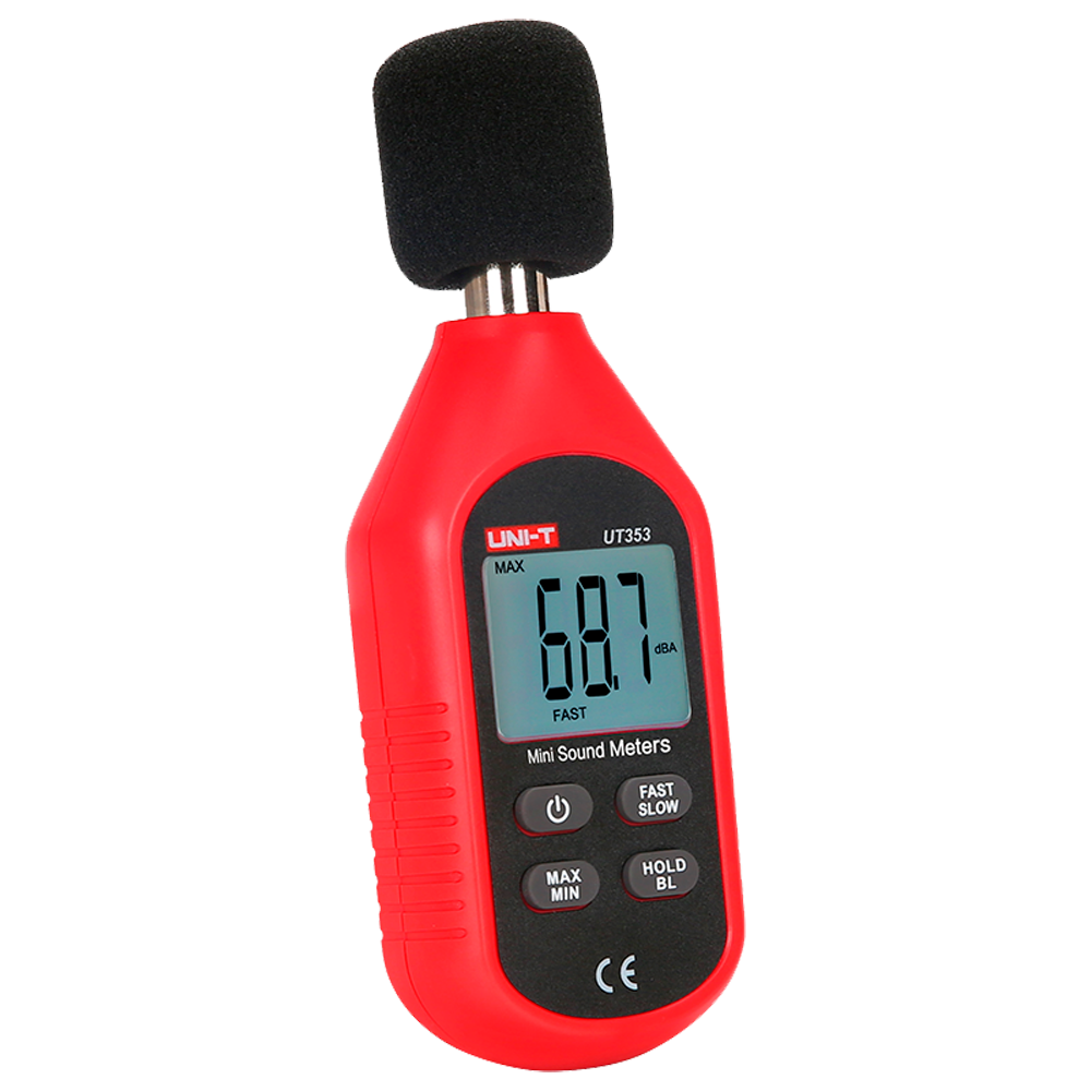 Sound Level Meter - Captures noise up to 130dB with fast response - Backlit LCD display - Ergonomic, lightweight design with intuitive interface - Auto power off