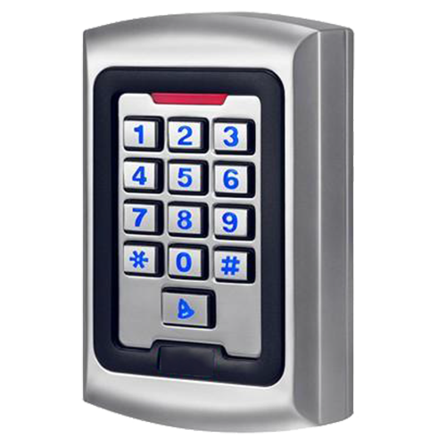 Standalone access control - Access via EM card and PIN - 2 relay outputs and buzzer - Wiegand 26 - Time control - Suitable for outdoor use IP68