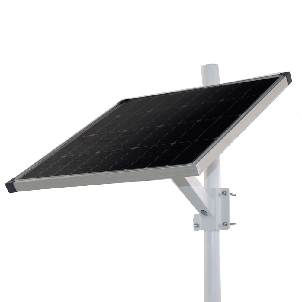 Sistema di alimentazione stand-alone per TVCC - Pannello solare da 80W - Batteria al Litio LiFePo 256Wh (20Ah) - Controller MPPT integrato | Converter AC&amp;DC - Staffa per montaggio su palo - RS-485 per la comunicazione | Connessione al lampione