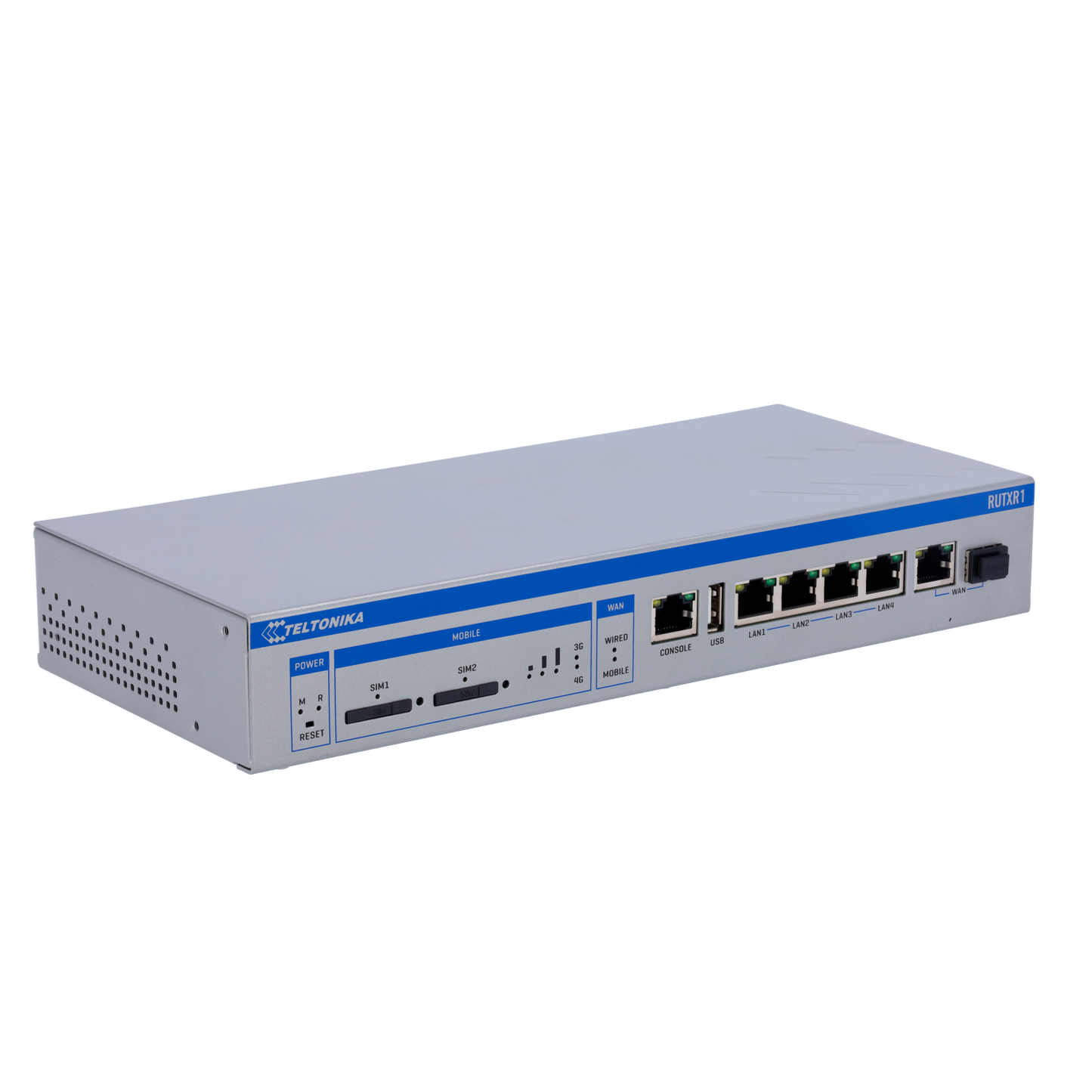 Teltonika Router 4G Industriale - Dual SIM 4G Cat 6 - Wi-Fi 5 - 4 porte Ethernet RJ45 Gigabit - Porta SFP Gigabit - Montaggio su rack