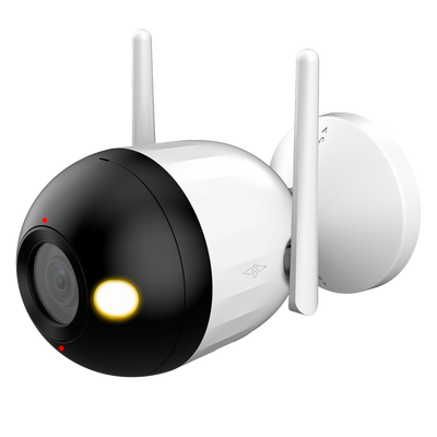 Cámara IP 4Mpx gama PRO - Smart Dual Light alcance 30m | Active Deterrence - Lente 2.8 mm - IA: detección y clasificación de personas - Micrófono y altavoz | MicroSD - Wifi IEEE802.11b/g/n | Impermeable IP67