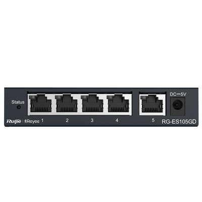 Reyee Switch da Tavolo - Alloggiamento in Metallo - 5 porte RJ45 - Velocità 10/100/1000 Mbps - Plug and Play - Tecnologia a risparmio energetico