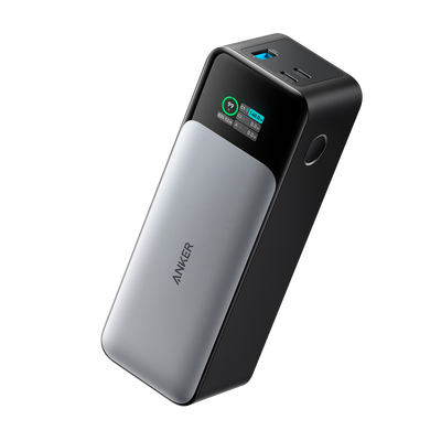 Anker - Power bank con display digitale - Capacità 24000mAh  - Ricarica veloce PD140W  - Ingresso USB-C , Uscite 2 USB-C, 1 USB-A - Ricarica di 3 dispositivi contemporaneamente