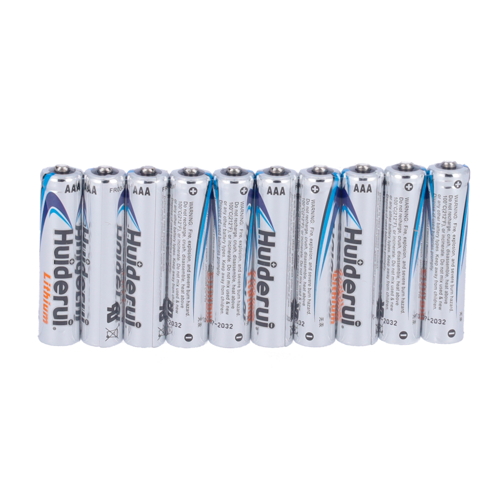 Huiderui - Pack di pile AAA / FR03 / 24LF - 10 unità - Voltaggio 1.5 V - Litio - Capacità nominale 1000 mAh - Compatibile con i prodotti a catalogo - Innowatt