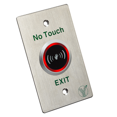 Contactless opening button - Infrared sensor with LED indicator - Tested 1,000,000 uses - NO/NC/COM | Flush or surface mounting - Detection range 4-12cm - Stainless steel finish