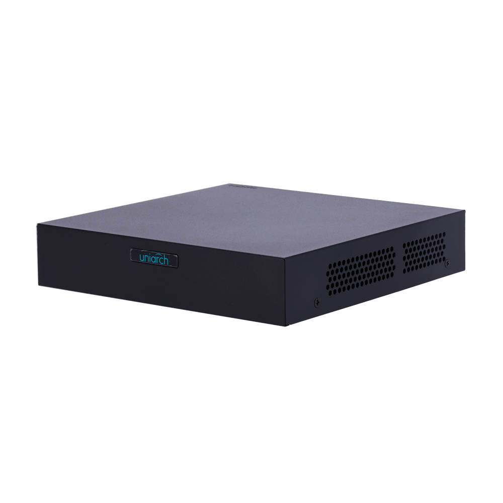 Videoregistratore NVR Uniarch - 6 CH video - Larghezza di banda 64Mbps - HDMI Full HD e VGA - Risoluzione massima 6Mpx - Supporta 1 hard disk Max. 6 Tb