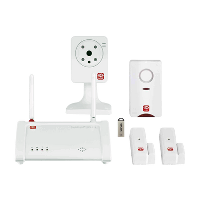 Kit di allarme domestico Home8 - Connessione a internet / IP Cloud - Servizio solo su abbonamento - Telecamera IP / Verifica video - Contatti magnetici wireless - Sirena wireless