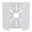 Staffa per pali/lampioni - Per telecamere bullet o dome - Design universale - Adatto per esterni - Colore bianco - Passacavo