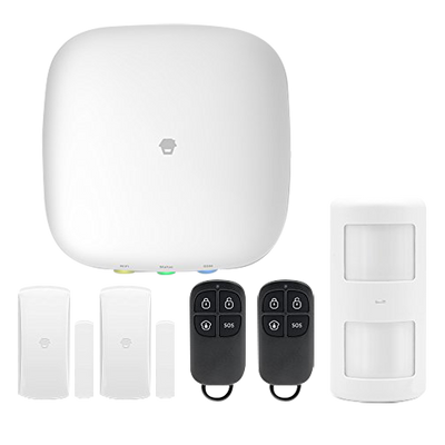 Sistema de alarma y Smart Home - Placa con módulo Wifi y GSM/GPRS - Envío de notificaciones push y llamada - 1 Detector PIR volumétrico - 2 contactos magnéticos puerta/ventana - 2 mandos a distancia mando a distancia