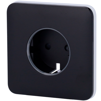 Tapa para enchufe básico tipo F - Compatible con AJ-OUTLETCORE-BASIC - Protección contra polvo, salpicaduras, objetos - Sin monitorizacion de consumo - Sin control remoto  - Color negro