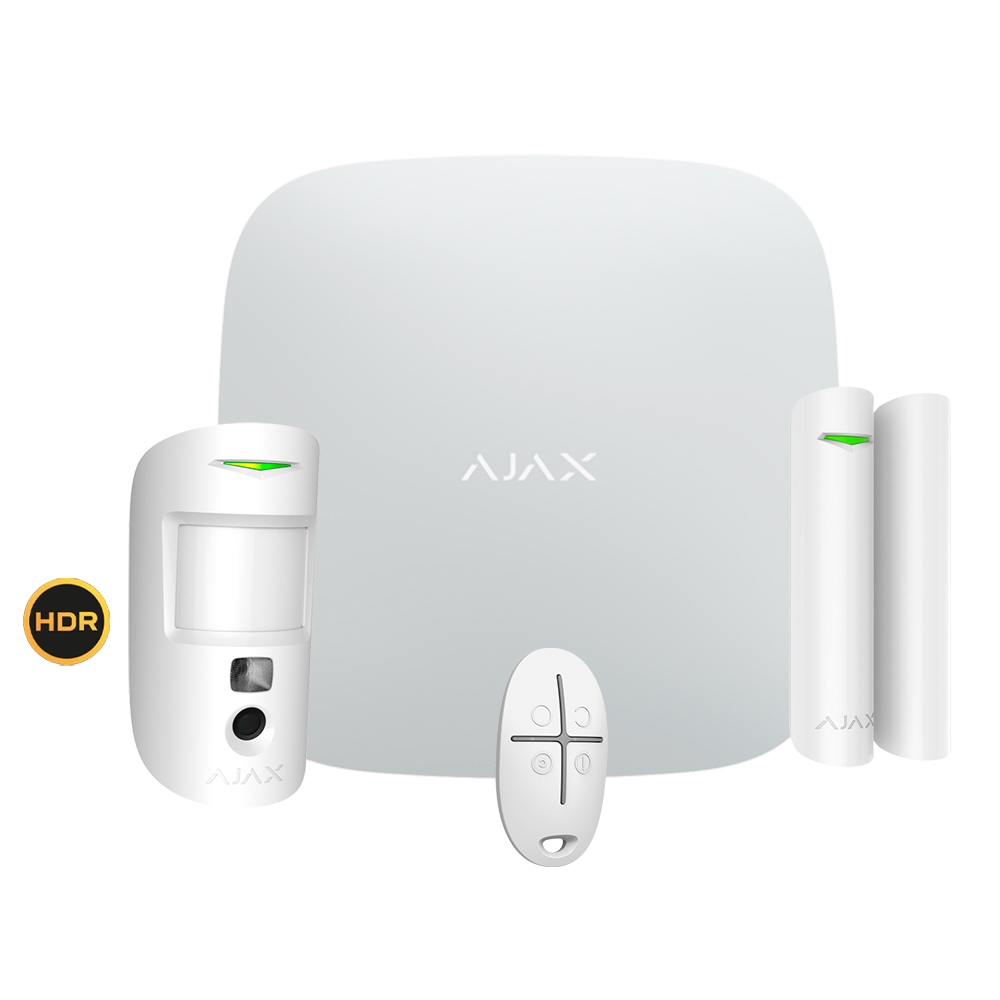 Kit allarme wireless Ajax con centrale, sensori e telecomandi