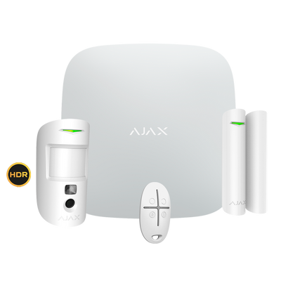 Kit allarme wireless Ajax con centrale, sensori e telecomandi