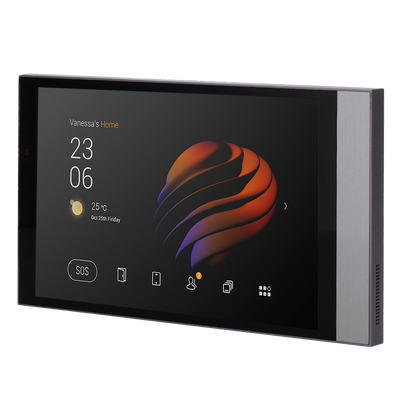 Monitor Android 10.0 per domotica - Schermo TFT da 8" | Applicazioni di terze parti - Audio bidirezionale | Monitor del videocitofono - TCP/IP, PoE, WiFi, Bluetooth, ZigBee, SIP - Sensori ambientali - Connessione Cloud
