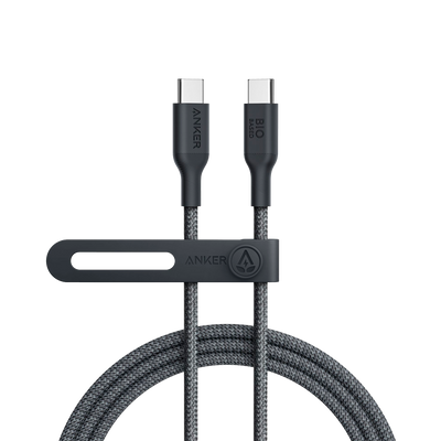 Anker - Cavo USB2.0  - Da USB-C a USB-C - Cavo intrecciato in bio-nylon - Lunghezza 1.8m - Colore nero