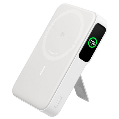 Anker Power bank magnetica wireless - Capacità 10000mAh - Ingressi USB-C - Uscite USB-C, Wireless - Ricarica di 2 dispositivi contemporaneamente  - Ricarica rapida PD15W | Colore Bianco