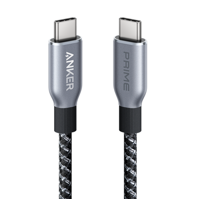 Anker - Cable USB2.0  - USB-C a USB-C - Cable de nylon trenzado reciclado - Longitud 1.8m | Ultrarresistente - Carga rápida 240W | Color negro
