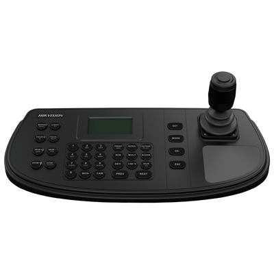 Teclado IP Hikvision - Control por puerto serie - Joystick 4 axis - Conexiones RS-485, RS-232, RS-422, USB - Pantalla 128x64