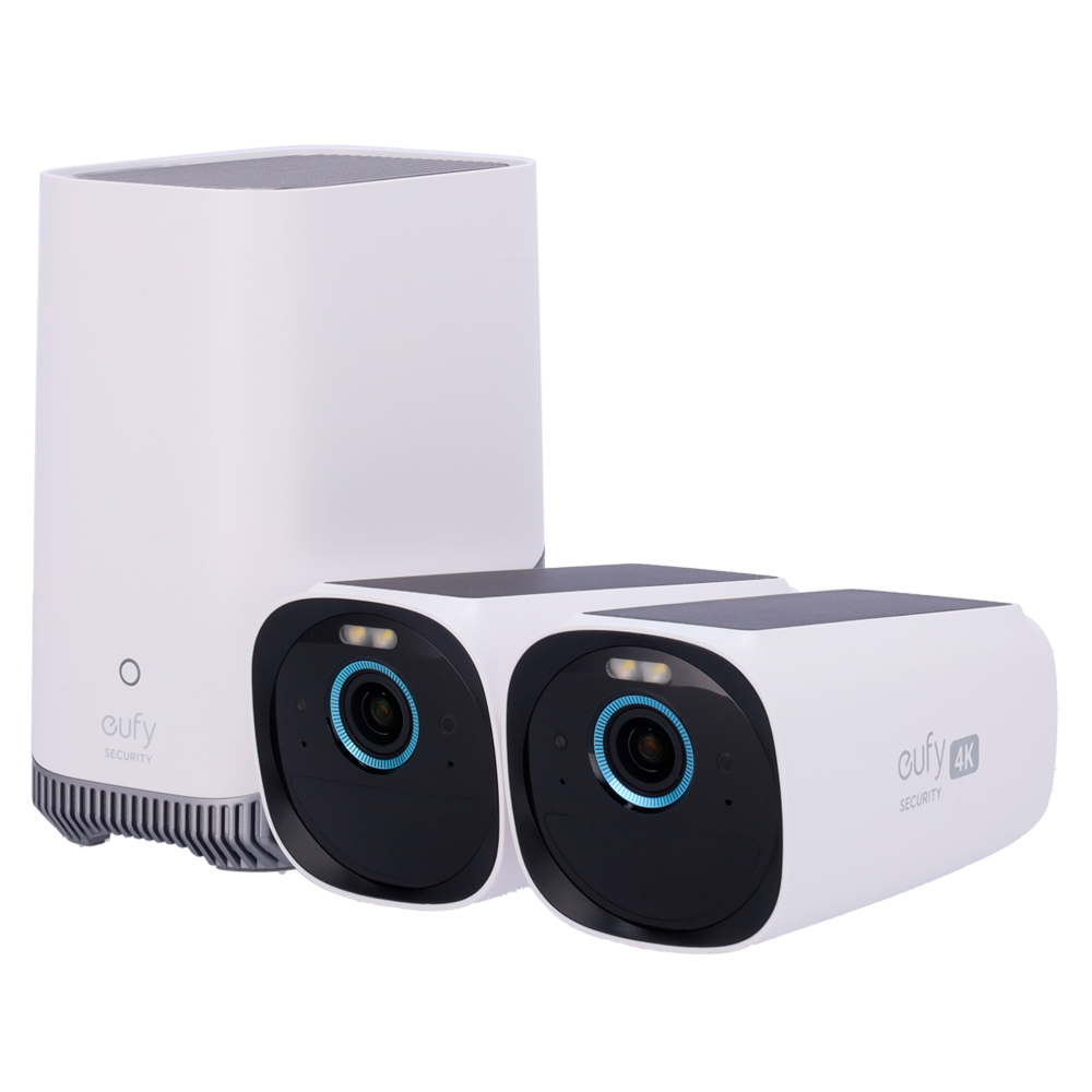 Kit 2 Telecamere 4K solare + 1 HomeBase 3