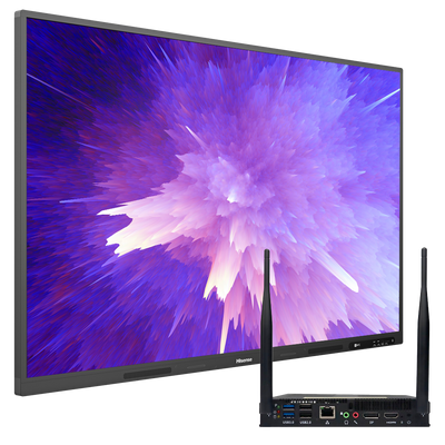 Pantalla interactiva HISENSE 65&quot; 4K - Transmisión inalámbrica - Resolución 3840x2160 - Entradas HDMI, LAN, USB, Type-C... - Altavoces integrados - Incluye OPS HIS-S02BDS5A811E