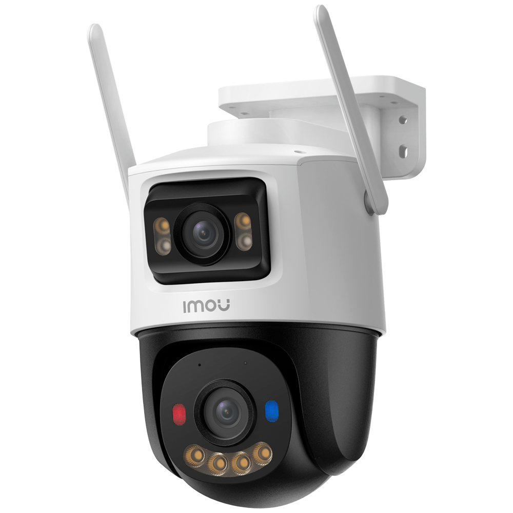 Cámara Wifi Doble Lente PT Imou 10 MP - Movimiento y Seguimiento automático - Lente 3.6 mm / IR 30m / Led Blanco - Detección de humanos y vehículos - Luces de advertencia rojas y azules - App Imou Life y Dahua