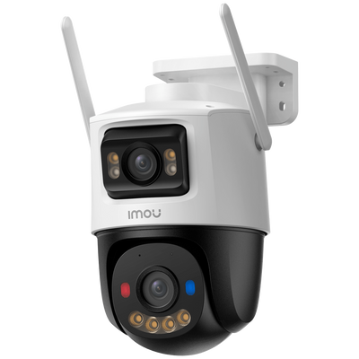 Cámara Wifi Doble Lente PT Imou 6 MP - Movimiento y Seguimiento automático - Lente 3.6 mm / IR 30m / Led Blanco - Detección de humanos y vehículos - Luces de advertencia rojas y azules - App Imou Life y Dahua