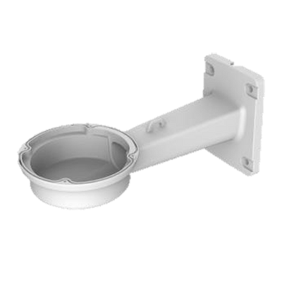 Staffa a parete - Per telecamere dome orientabile - Alluminio - Colore bianco - Resistenza al carico 3.6 Kg - Passacavo