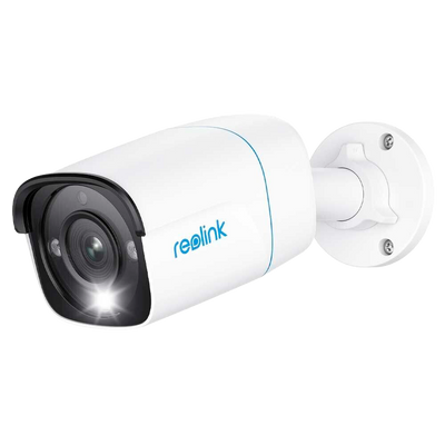 Reolink Telecamera IP PoE P330 - 8MP Full HD (3840x2160) - IR 30 m / PoE - Rilevamento di Persone / Veicoli / Animali domestici - Audio bidirezionale / Slot MicroSD - Adatta per esterni