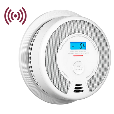 Detector de CO y humo autónomo X-Sense - Permite conectar 24 detectores por RF 868MHz - Duración de la batería 10 años (no reemplazable) - Indicador luminoso y Alarma sonora 85 dB a 3m - Botón de Test y pantalla LCD - Certificado EN 50291 y EN 14604