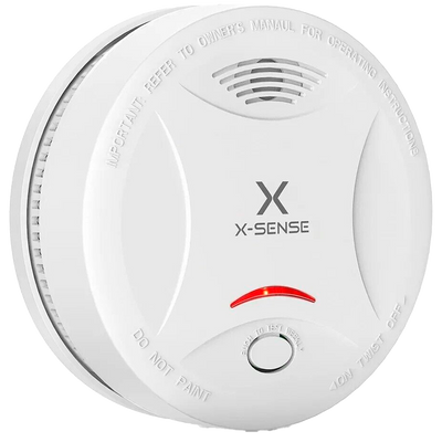 Rivelatore di fumo autonomo X-Sense - Durata della batteria 10 anni - Spia di allarme - Allarme acustico 85 dB a 3m - Pulsante Test - Certificato EN 14604