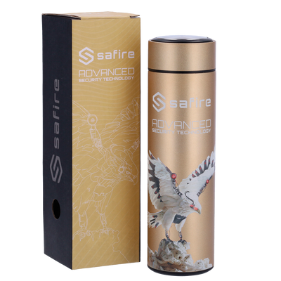 Safire - Botella - Color oro - Anillo de sellado - Acero inoxidable 304