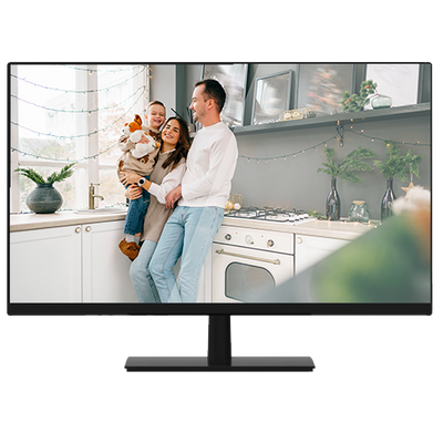 Monitor SAFIRE LED 24" 4N1 - Progettato per la videosorveglianza 24/7 - HDMI e BNC - Risoluzione 1920x1080 - Nessuna distorsione d'immagine - Supporto VESA 100x100 mm