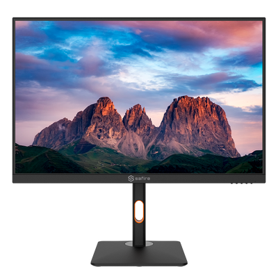 Monitor SAFIRE LED IPS 27" 4K - Progettato per la videosorveglianza - Formato 16:9 - 1xHDMI, 1xDP1.4 - Risoluzione 3840x2160 @60Hz - Audio