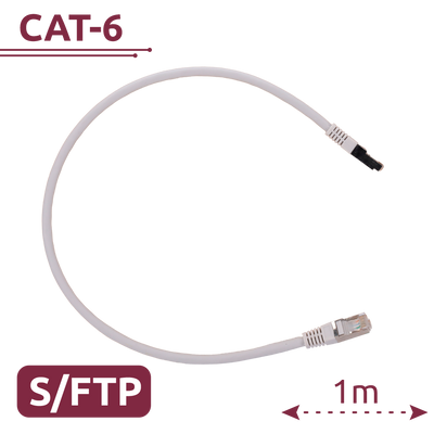 Cavo SFTP - Ethernet - Connettori RJ45 - Categoria 6A - 1 m - Colore bianco