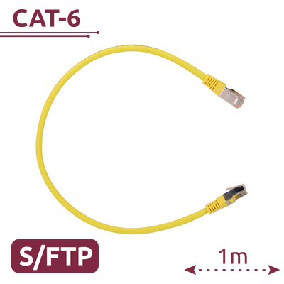 Cavo SFTP - Ethernet - Connettori RJ45 - Categoria 6A - 1 m - Colore Giallo