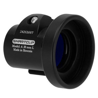 Clip-on - Ghiera M52x0.75 - Dimensione 30 mm - Alluminio - Nero