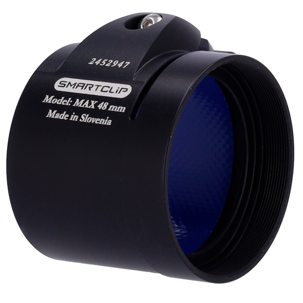 Clip-on - Ghiera M52x0.75 - Dimensione 48 mm - Alluminio - Nero