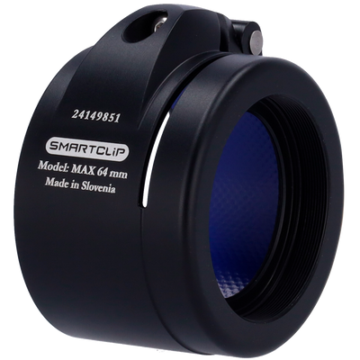 Clip-on - Ghiera M52x0.75 - Dimensione 64 mm - Alluminio - Nero