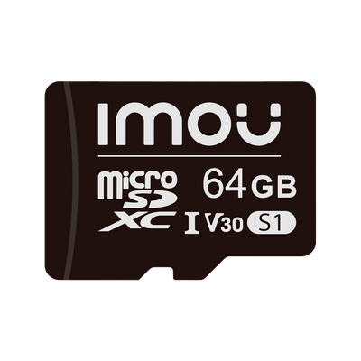 Imou Tarjeta de memoria Micro SD Clase 10 64GB - Compatible para camaras de vigilancia - Clase 10 / V30 - Uso en interiores - Material platico - Facil instalacion