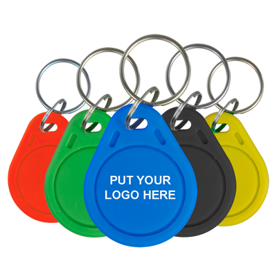 Llavero TAG de proximidad personalizable - EM 125 kHz pasivo | Más de 300 unidades - Logo personalizado impreso | ID reescribible - Logo personalizado de hasta 2 colores - Color del TAG elegible entre 5 diferentes - Enviar al comercial logo, color y canti
