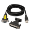 Interfaccia USB - RS232 - Cavo seriale - Lunghezza 1.8 m - Colore nero - Compatibilità con Windows, Linux e MacOS - Include adattatore da DB9 femmina a DB25 maschio