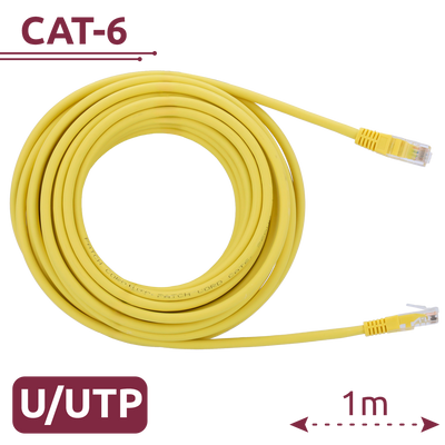 Cavo UTP - Ethernet - Connettori RJ45 - Categoria 6 - 1 m - Colore Giallo
