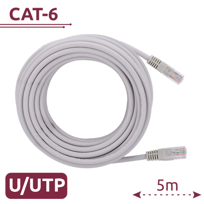 Cavo UTP - Ethernet - Connettori RJ45 - Categoria 6 - 5 m - Colore bianco