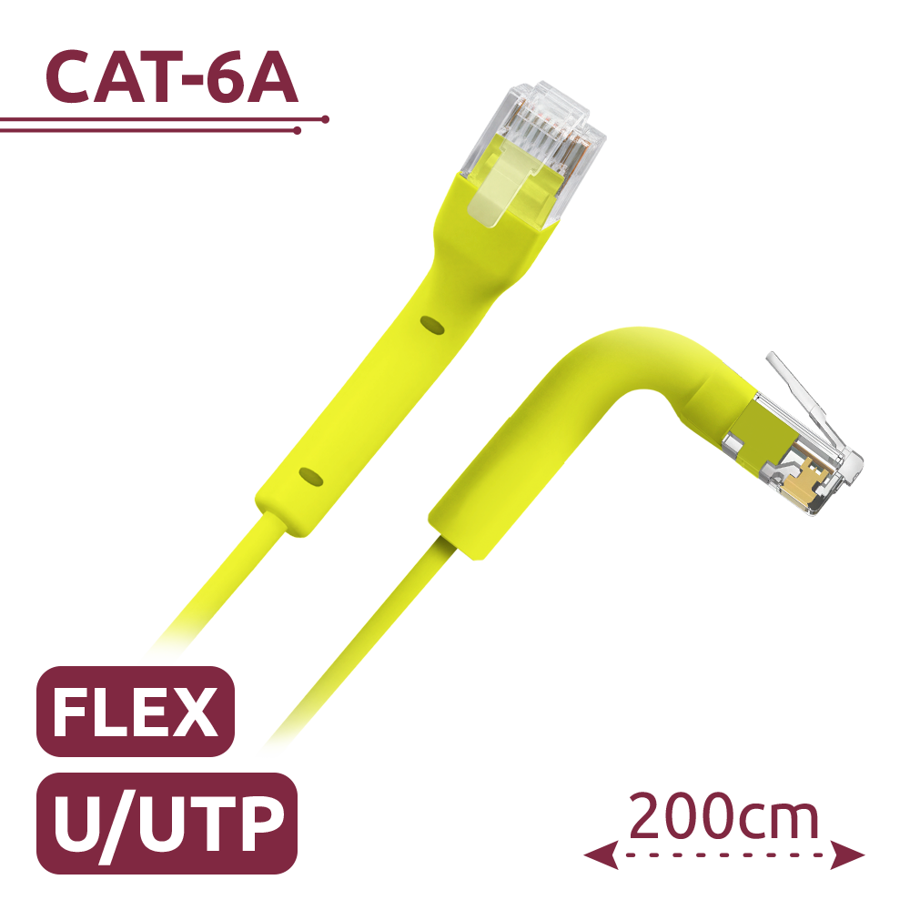 Cable UTP flexible - Ethernet - Conectores RJ45 - Categoría 6A - 2 m ...