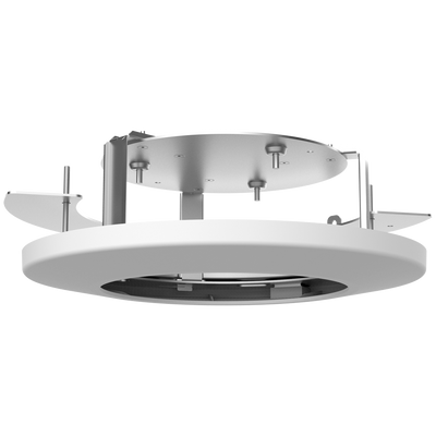 supporto incastrabile - Per telecamere dome - Utilizzo su soffitto - Colore bianco - Passacavo
