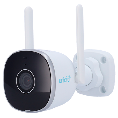 Telecamera IP WiFi 2 Megapixel - Serie Uniarch - 2 MP | Ottica 2.8 mm - IR 20 m | DWDR | Microfono e altoparlante integrati - Ultra H.265 | IP67 | Sovratensione 4000 V - Wifi IEEE802.11b/g/n